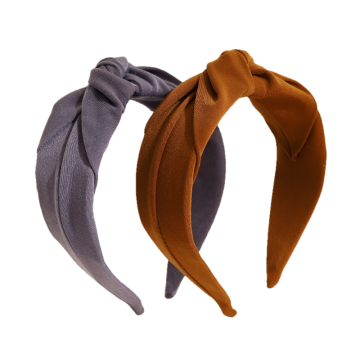 Korean Style Fabric Fashion Solid Color Headband Middle Knot Hairband Women Girl Hair Accessories